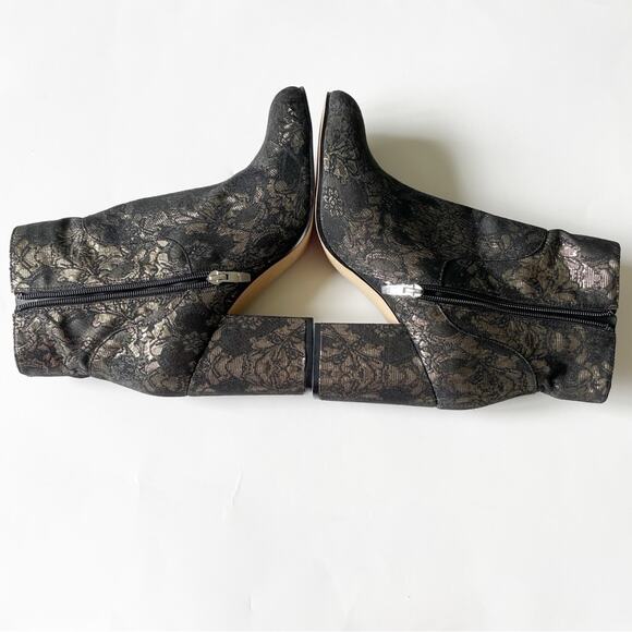 Marc Fisher Gold Black Lace Ankle Boot - Picture 4 of 8